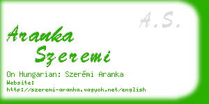 aranka szeremi business card