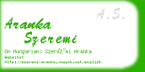 aranka szeremi business card